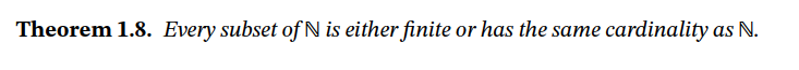 How do I prove this? Theorem 1.8. Every subset of