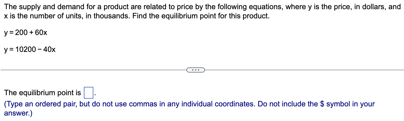 The supply and demand for a product are related