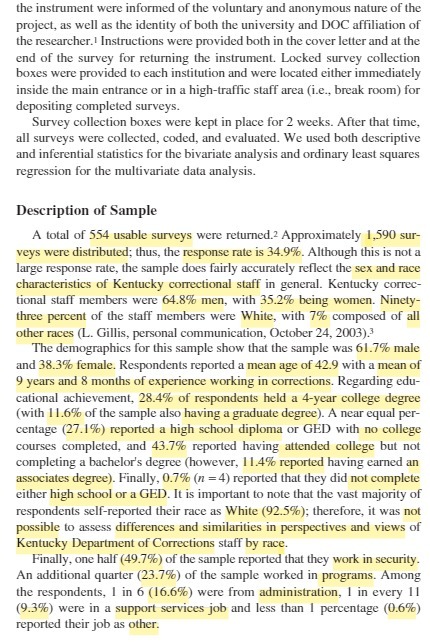 the instrument were informed of the voluntary and