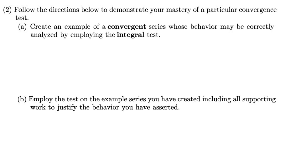 (2) Follow the directions below to demonstrate