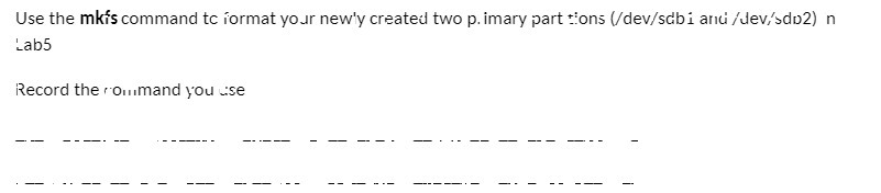 Use the mkis command to format your newly created