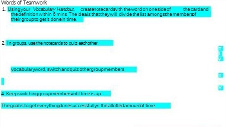 Words of Teamwork 1. Usingyour Vocabulary