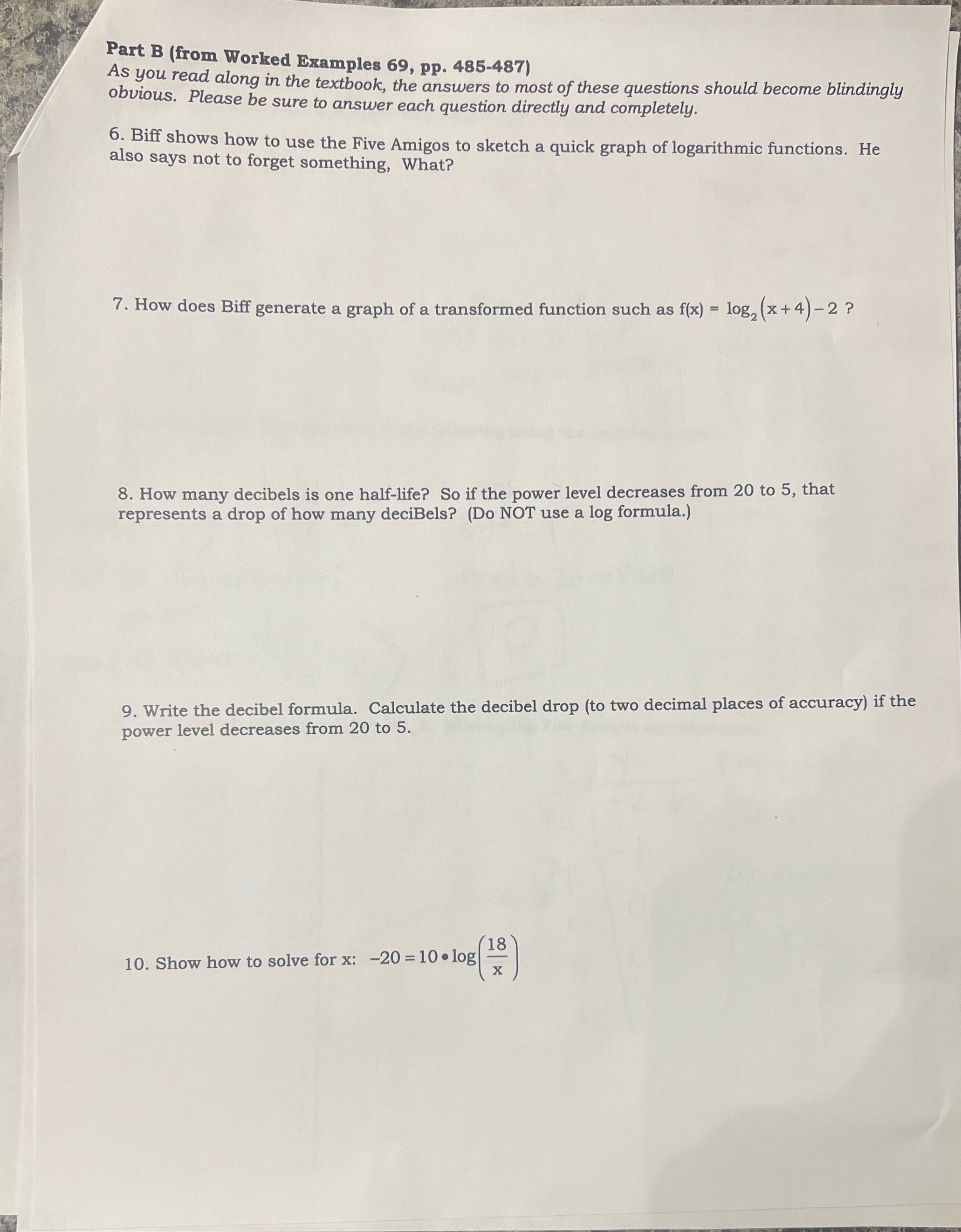 Part B (from Worked Examples 69, pp. 485-487) As