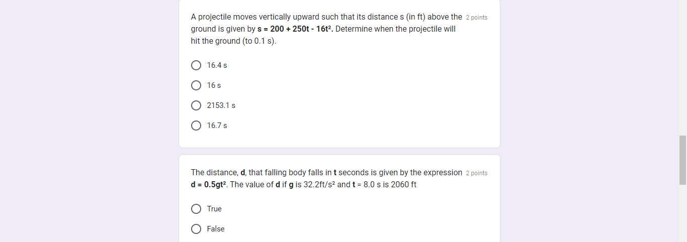 A projectile moves vertically upward such that