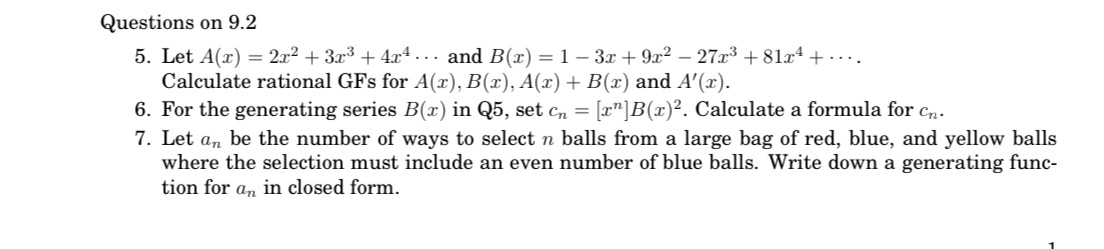 ( Discrete Math )Please answer the questions in