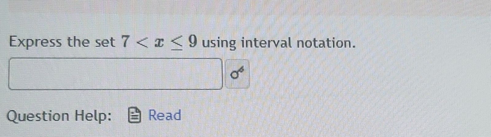 \fExpress the set W = {y y < -8 or y > 2} using