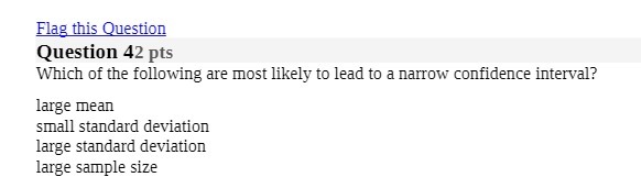 Flag this Question Question 42 pts Which of the