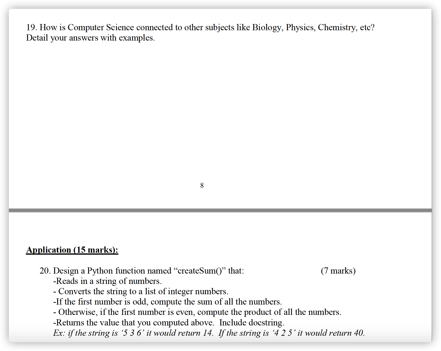 17) Write the code with the right Python syntax.