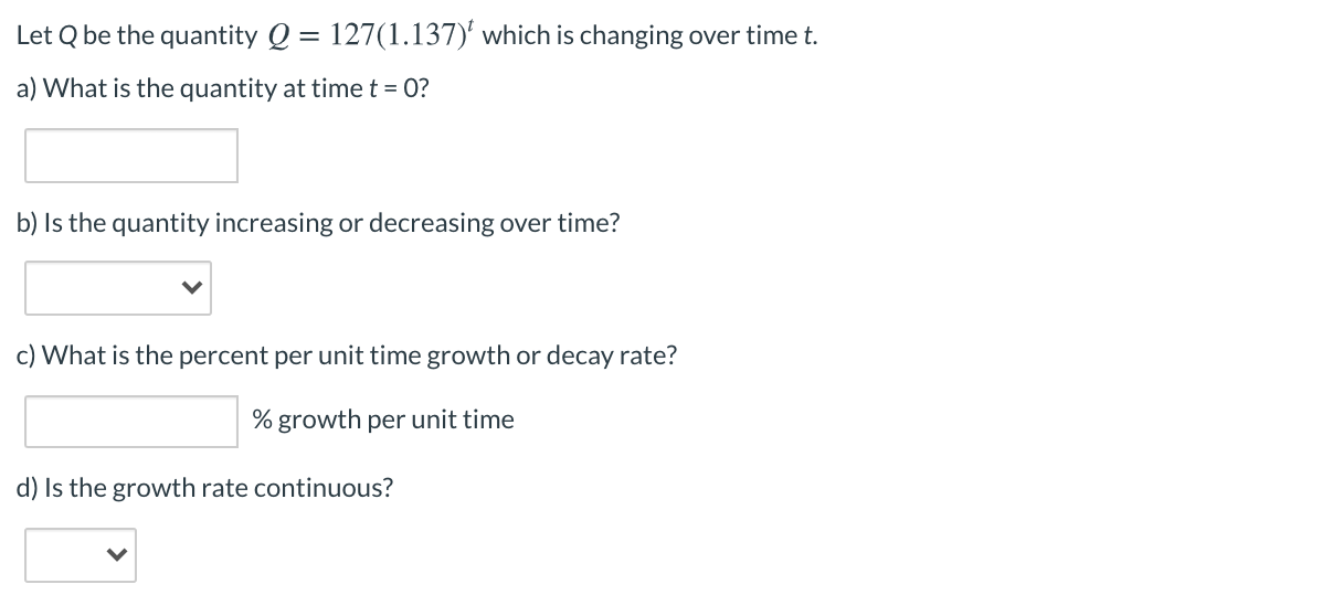 Please show all work. Thank You! Let Q be the