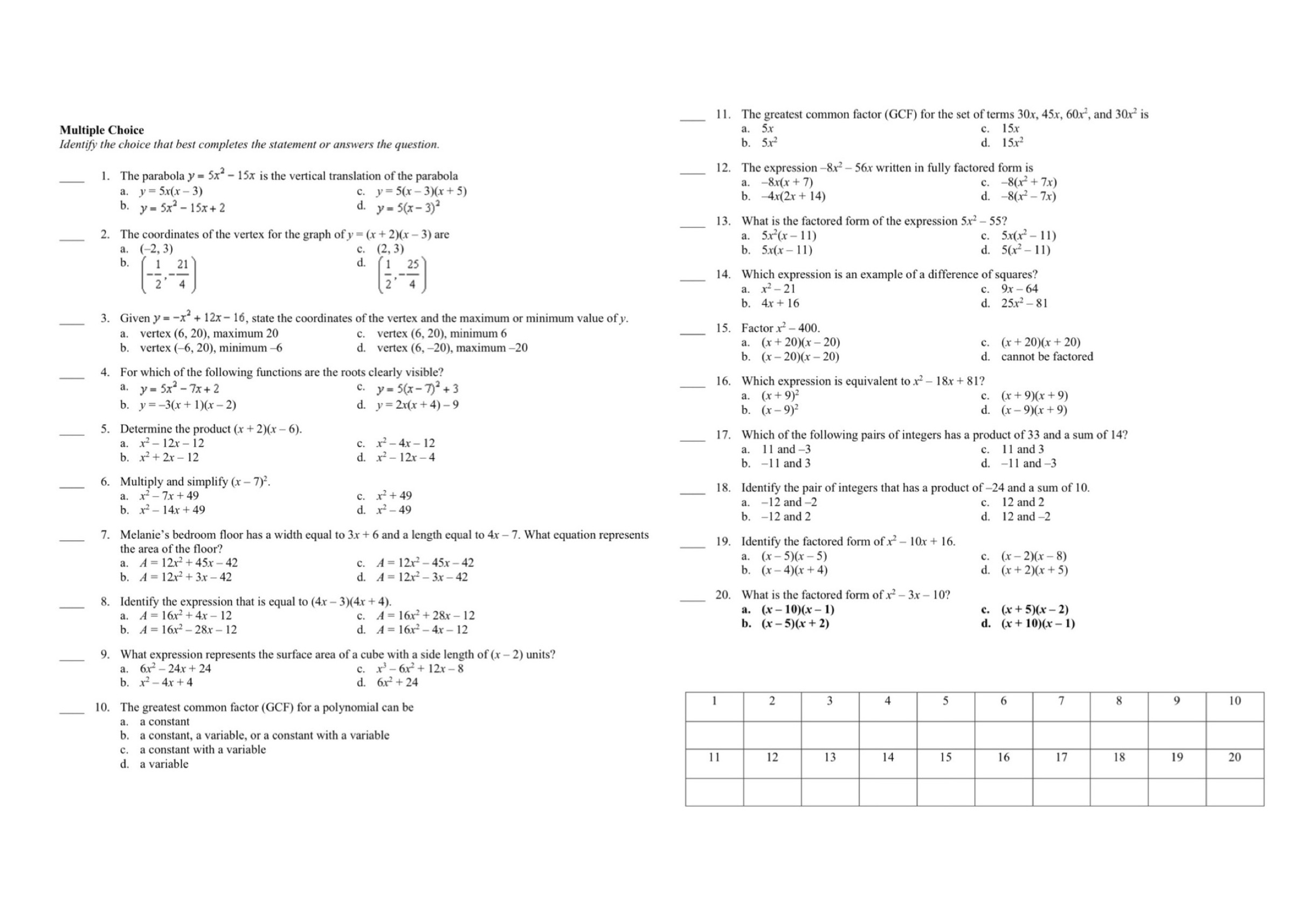 Grade 11 foundation for college maths please