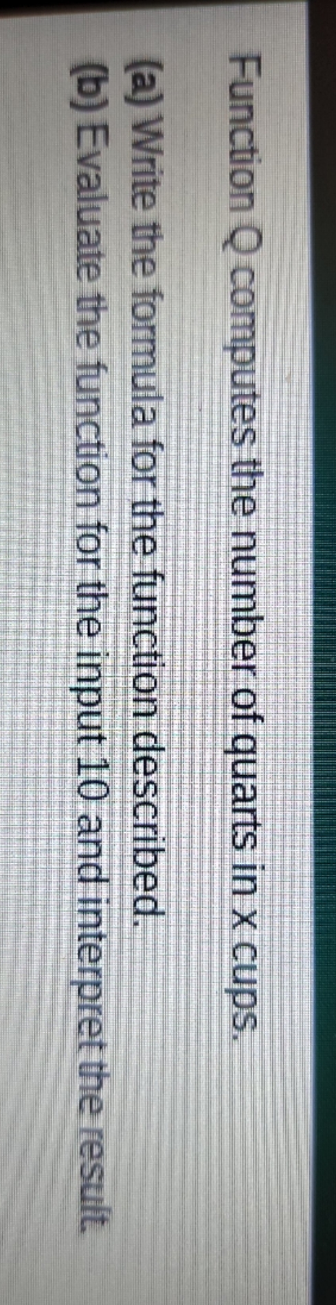 please help Function O computes the number of