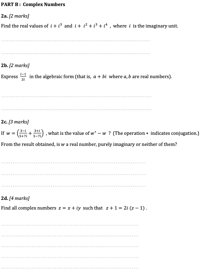 Answer the following question about complex