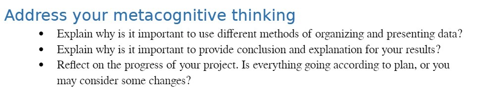 Address your metacognitive thinking 0 Explain why