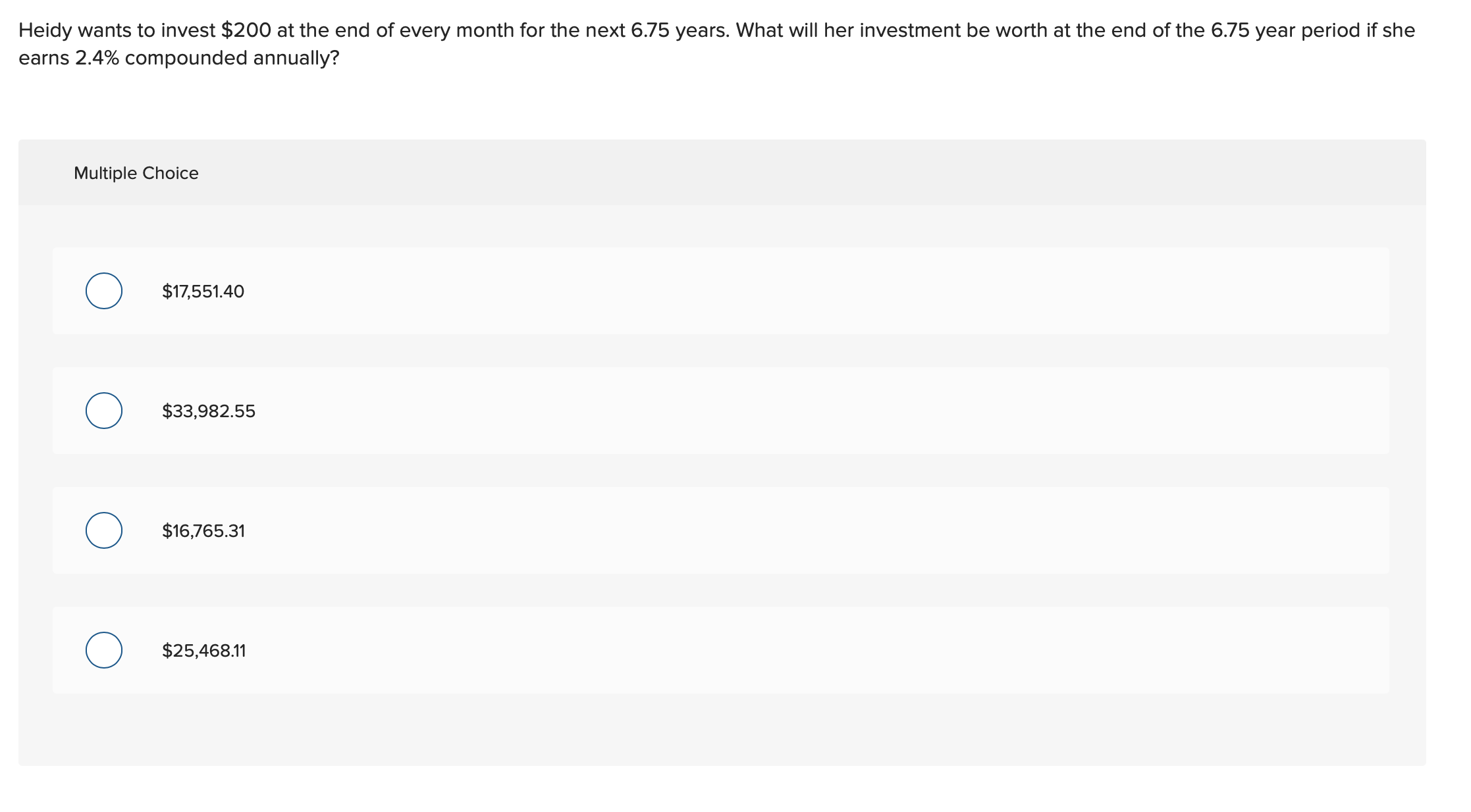 homework help Heidy wants to invest $200 at the