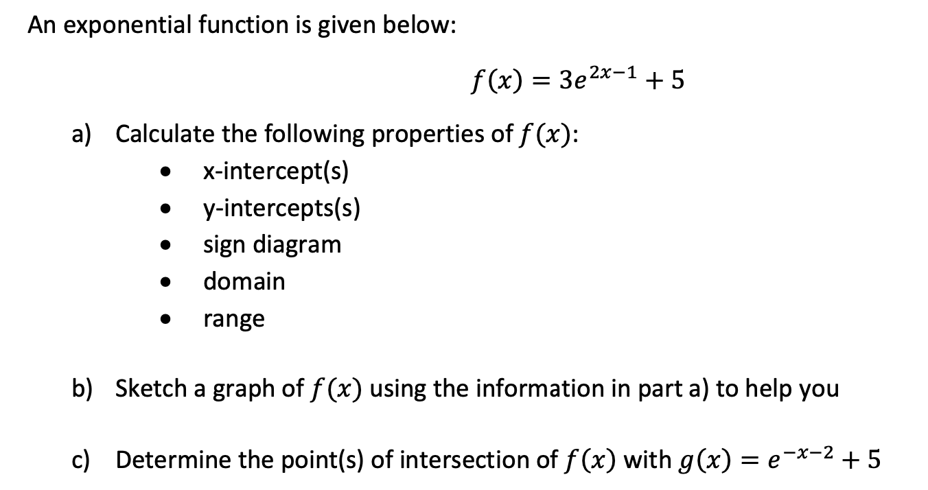 Exponential maths An exponential function is