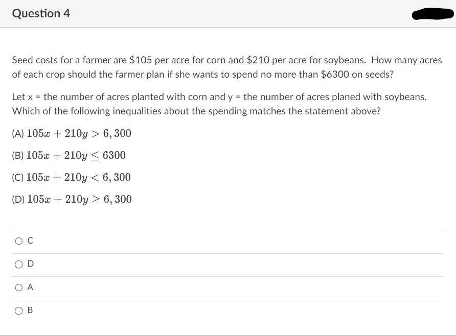 Question 3 . The costs are at least $28000 under