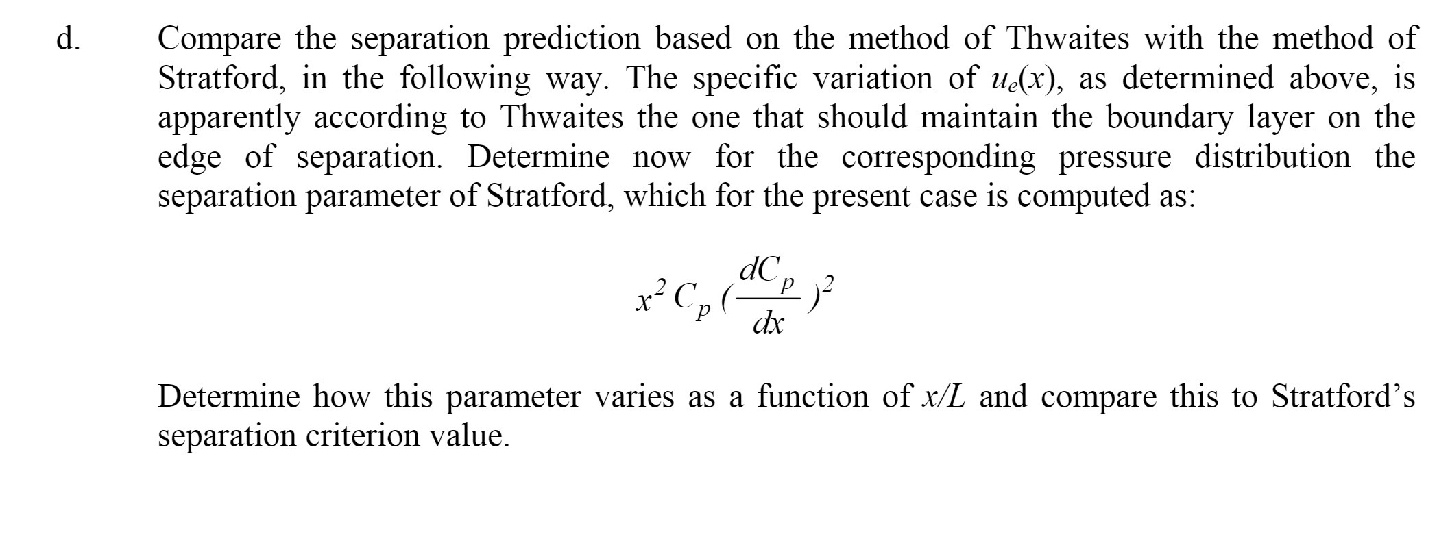 Compare the separation prediction based on the