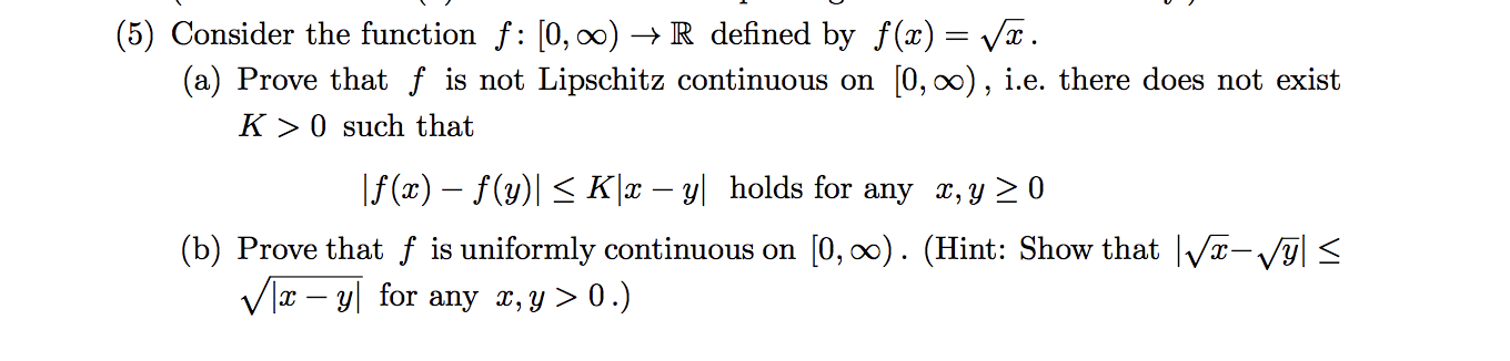 .............. (5) Consider the function f: [0,