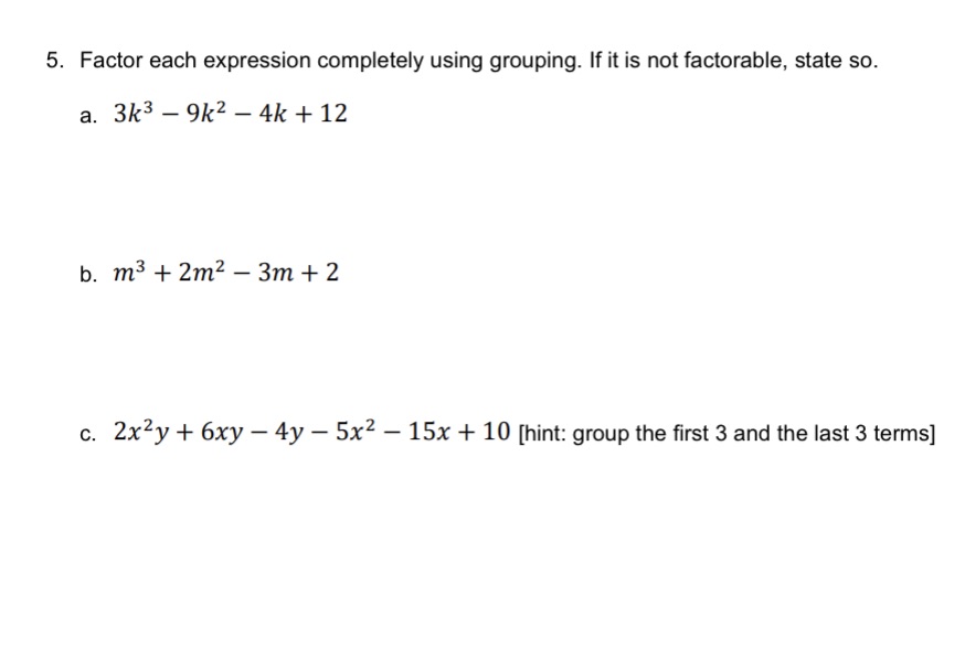 Please explain step-by-step 5. Factor each