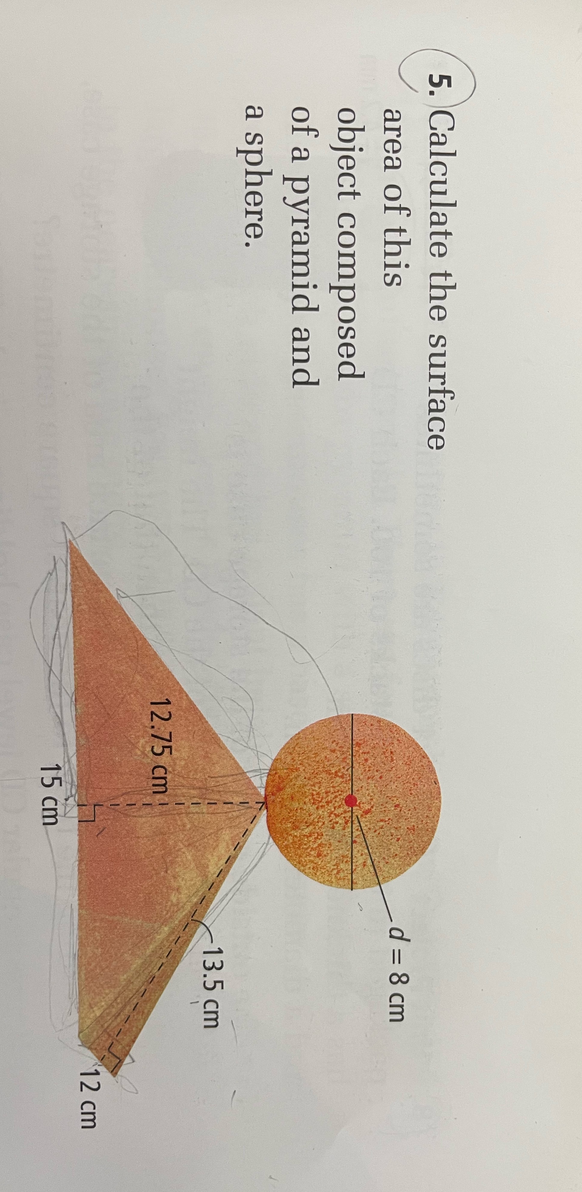 Calculate the surface area of this object