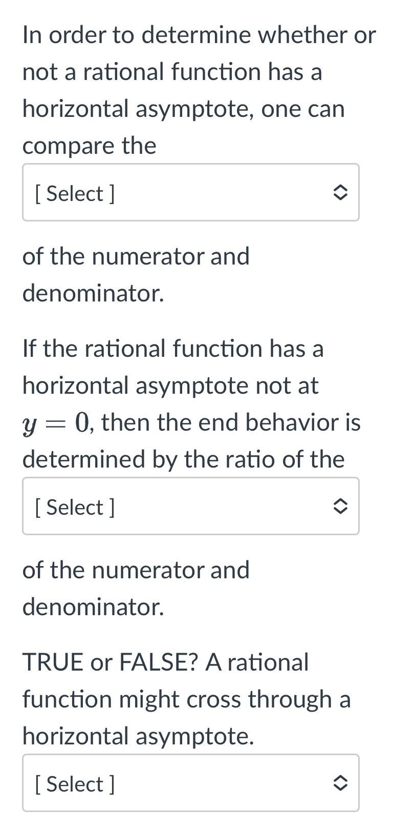 In order to determine whether or not a rational