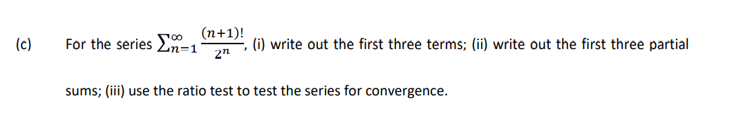 (n+1)! 271'. (c) For the series 233.1 , [i]