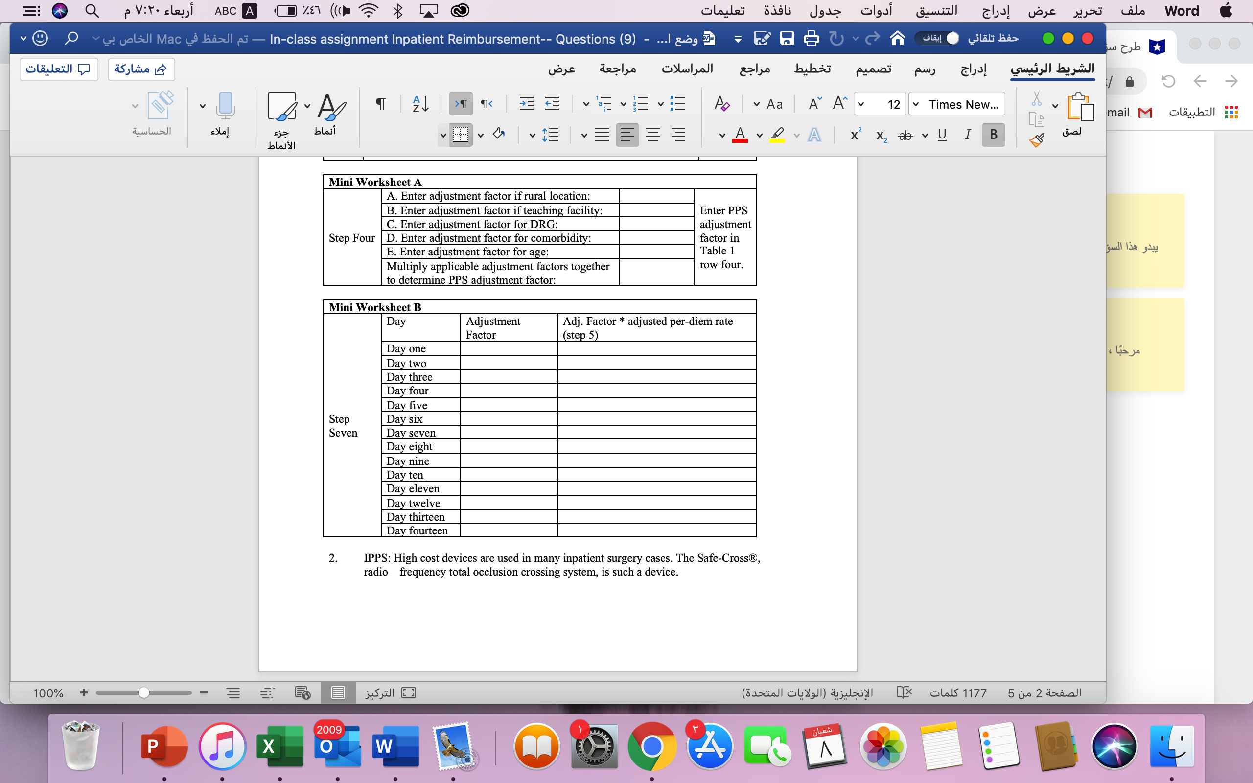 Please help me with this task ABC A % 2 87 Word O