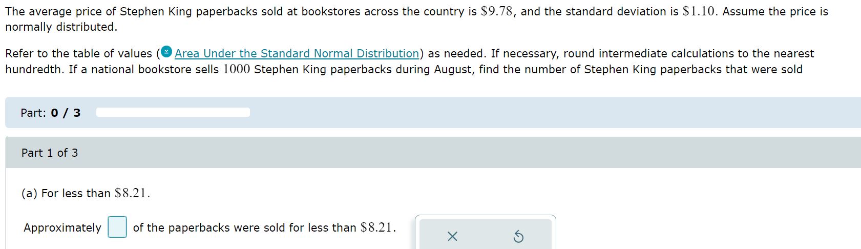 The average price of Stephen King paperbacks sold