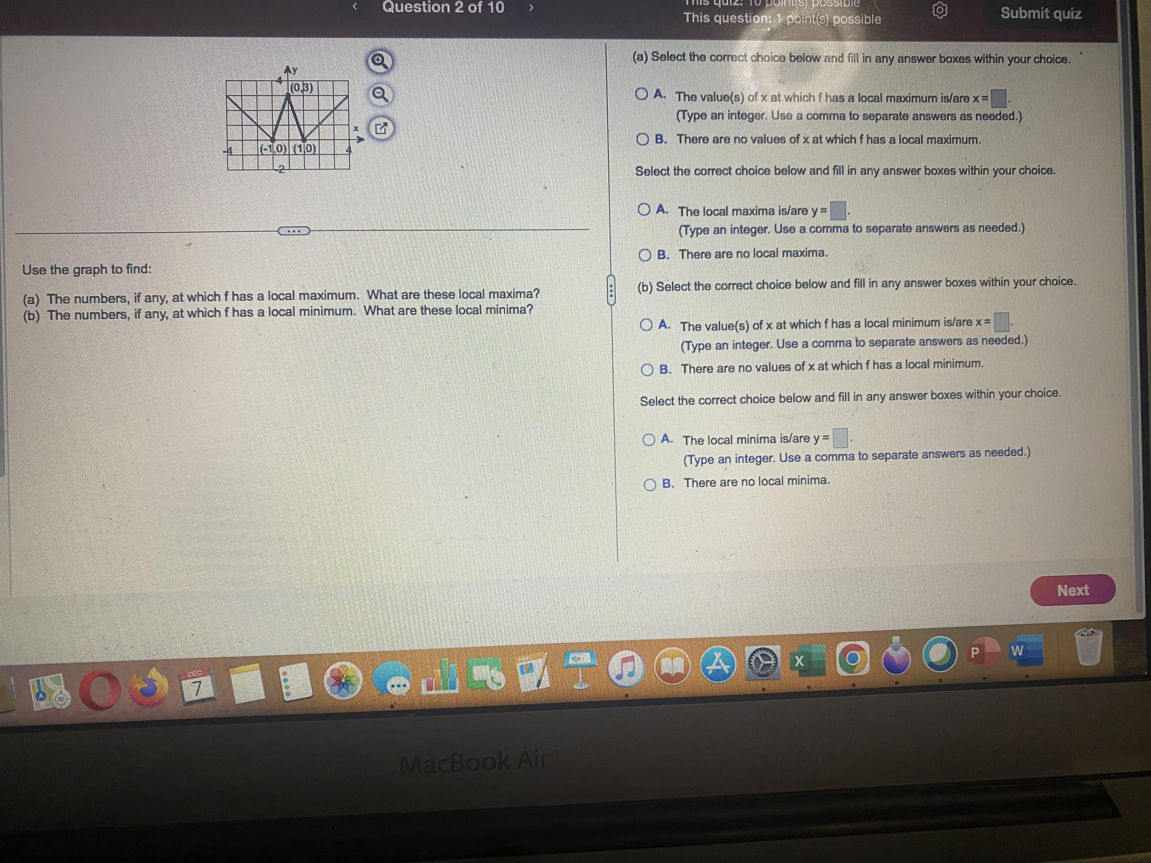 Please help me with the questions. Question 1 of