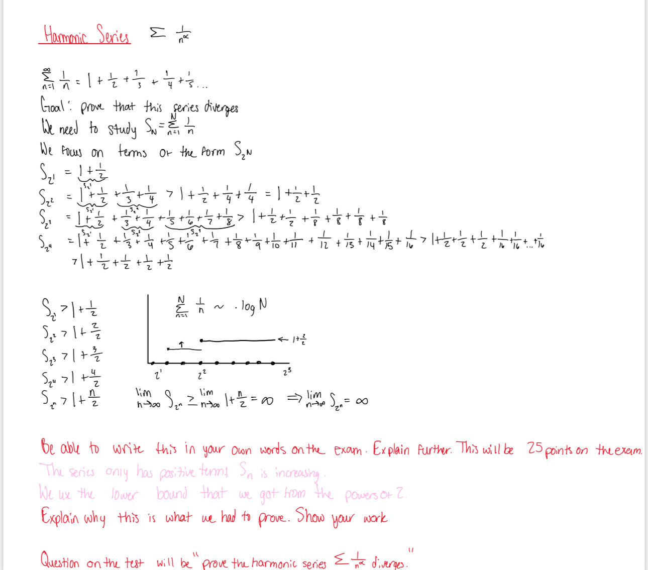 Harmonic series Harmonic Series = Goal : Prove