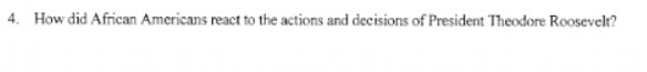 4. How did African Americans react to the actions
