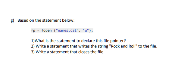 Write Code Segments for the following statements