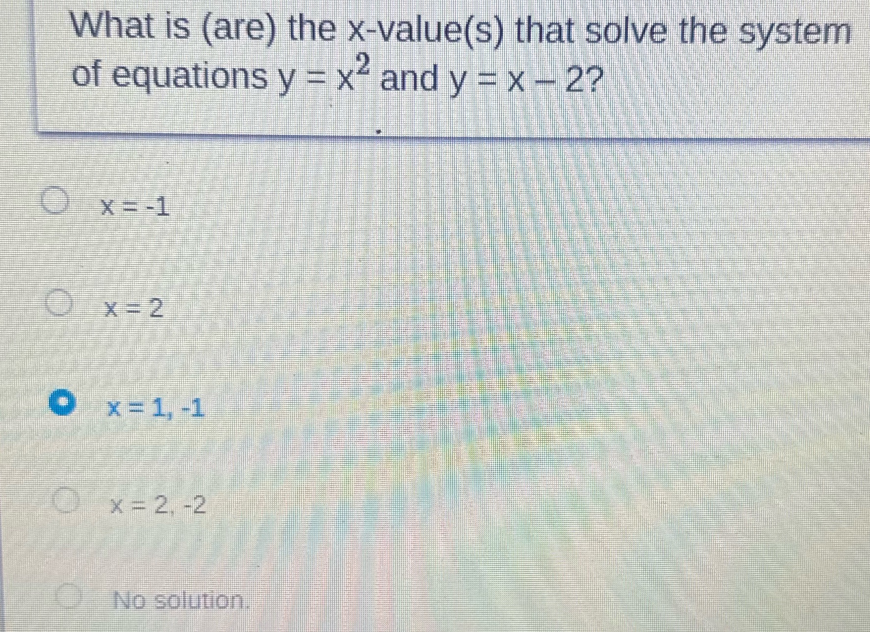 What is (are) the x-value(s) that solve the