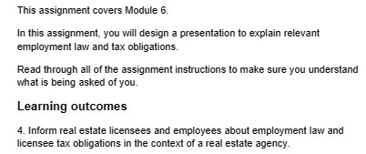 This assignment covers Module 6. In this