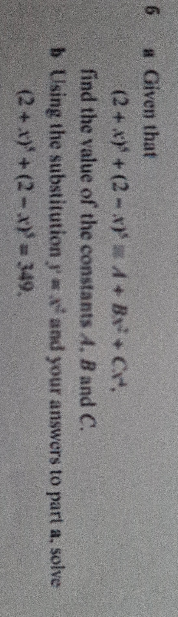 Can you help me with this please? a Given that (2