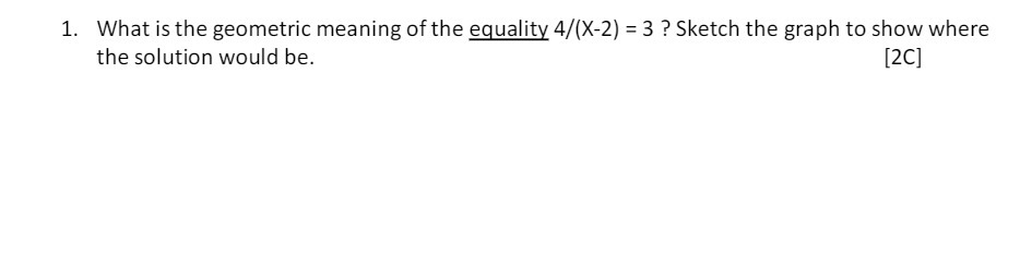 1. What is the geometric meaning of the equality