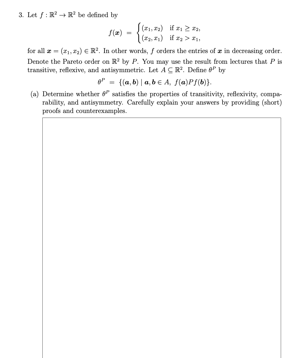 Question 3 3. Let f : R2 - style=