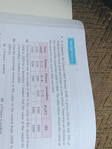 Topic Percentage PRACTISE NOW 6 1. In Singapore,