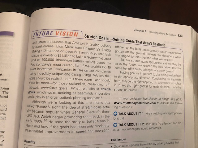 FUTURE VISION Chapter 8 Planning Work Activities