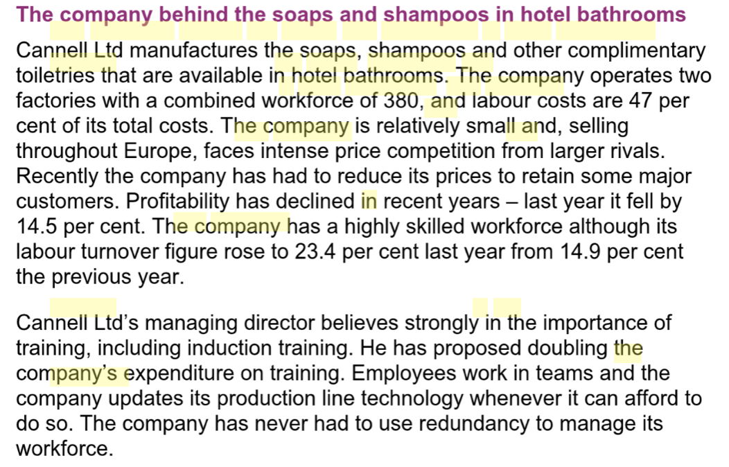 1) Explain the terms; Induction training and