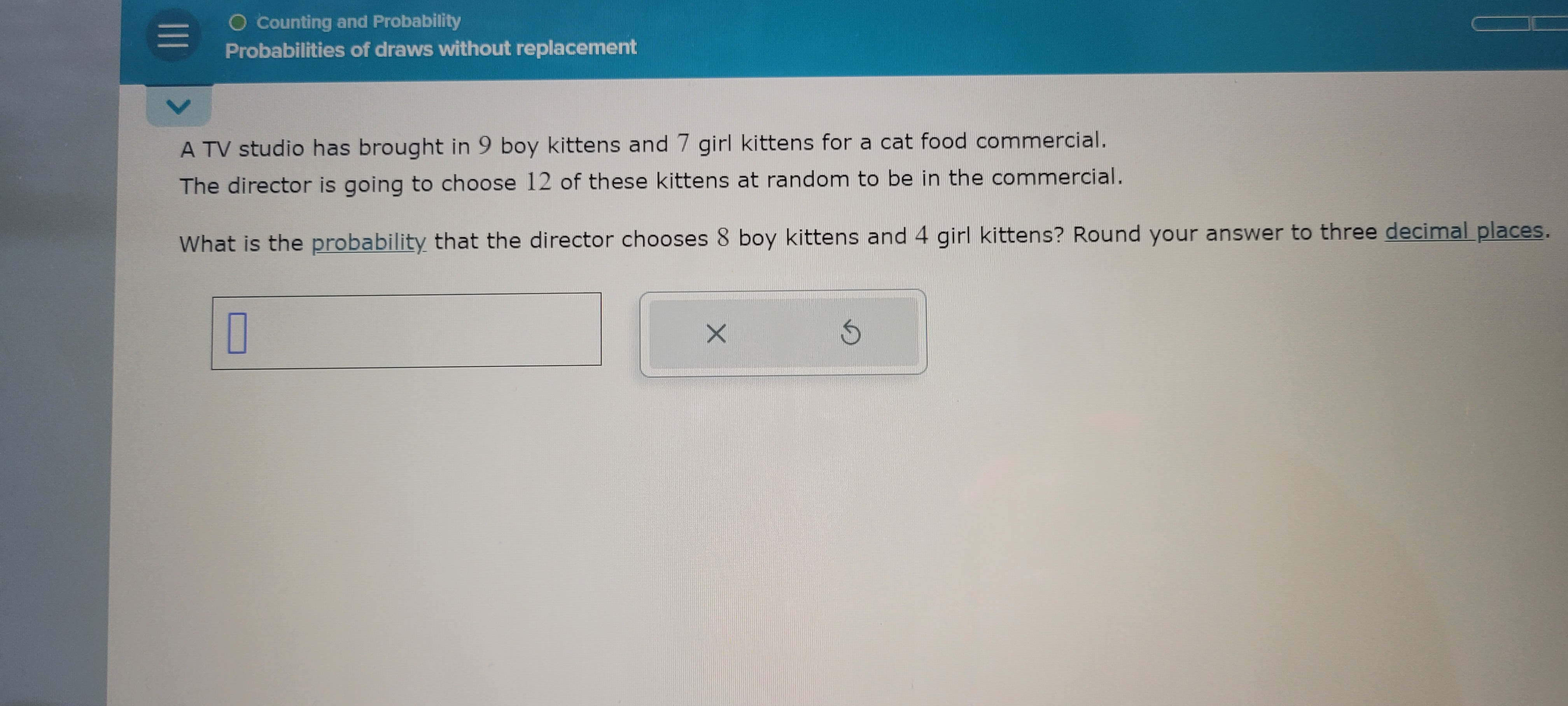 O Counting and Probability Probabilities of draws