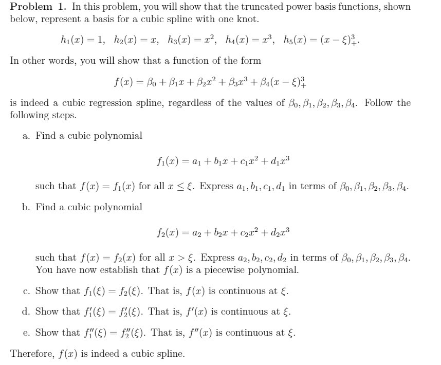 Problem 1. In this problem, you will show that