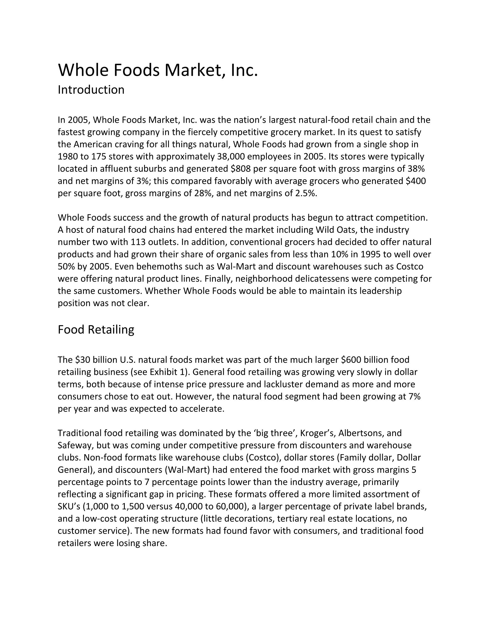 Competitive Analysis Competitive advantages can