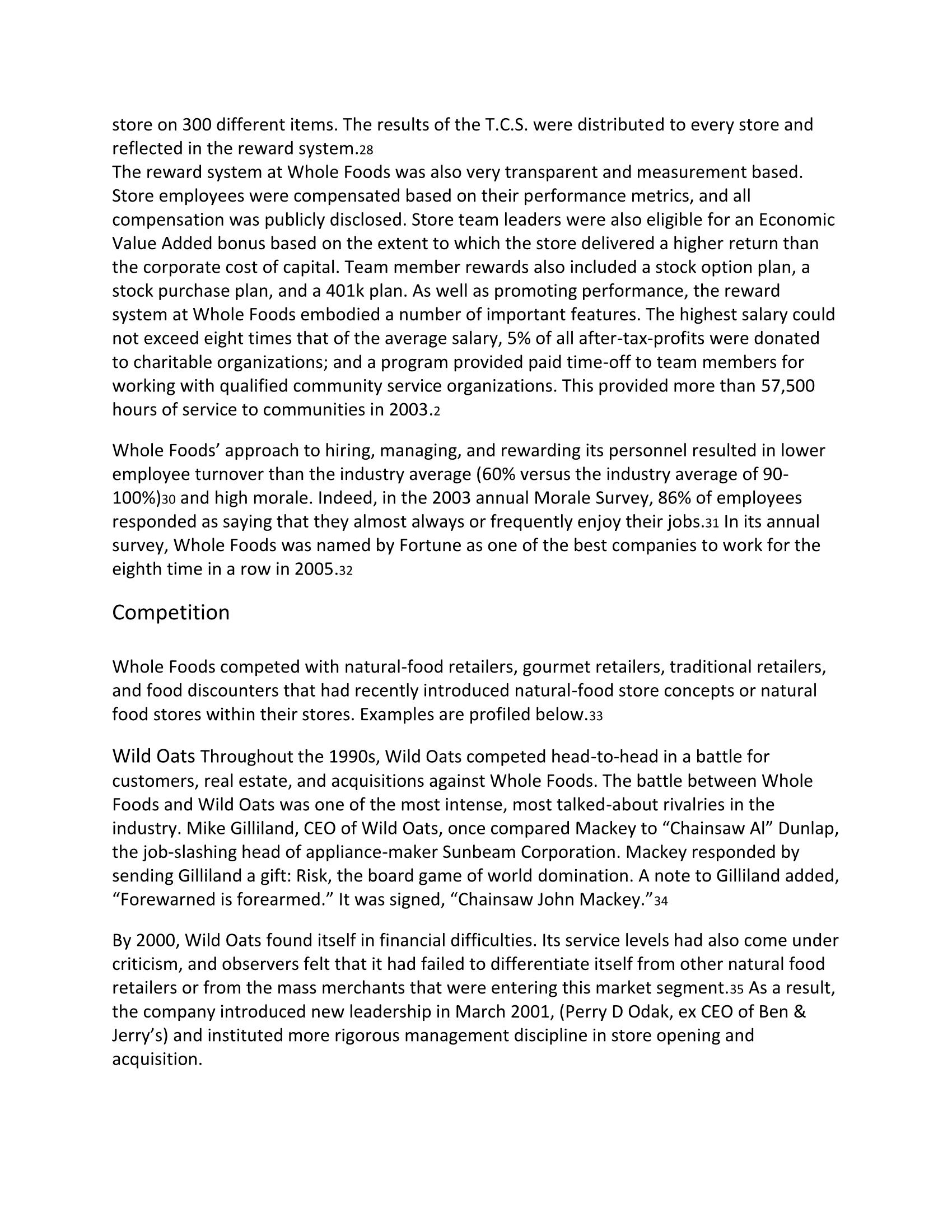 Competitive Analysis Competitive advantages can