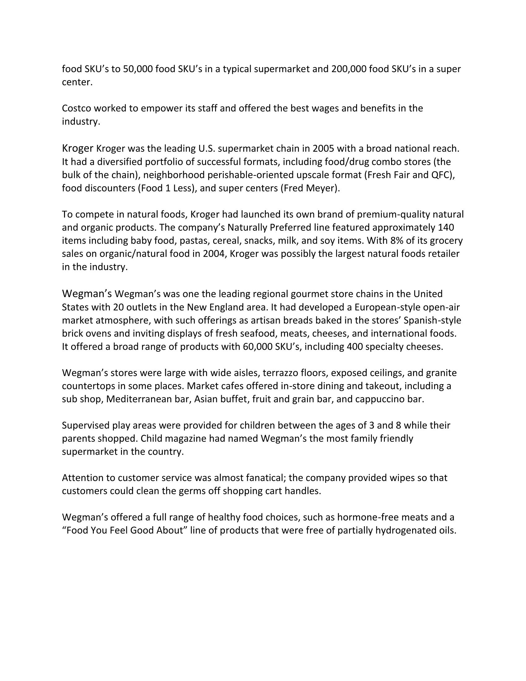 Competitive Analysis Competitive advantages can