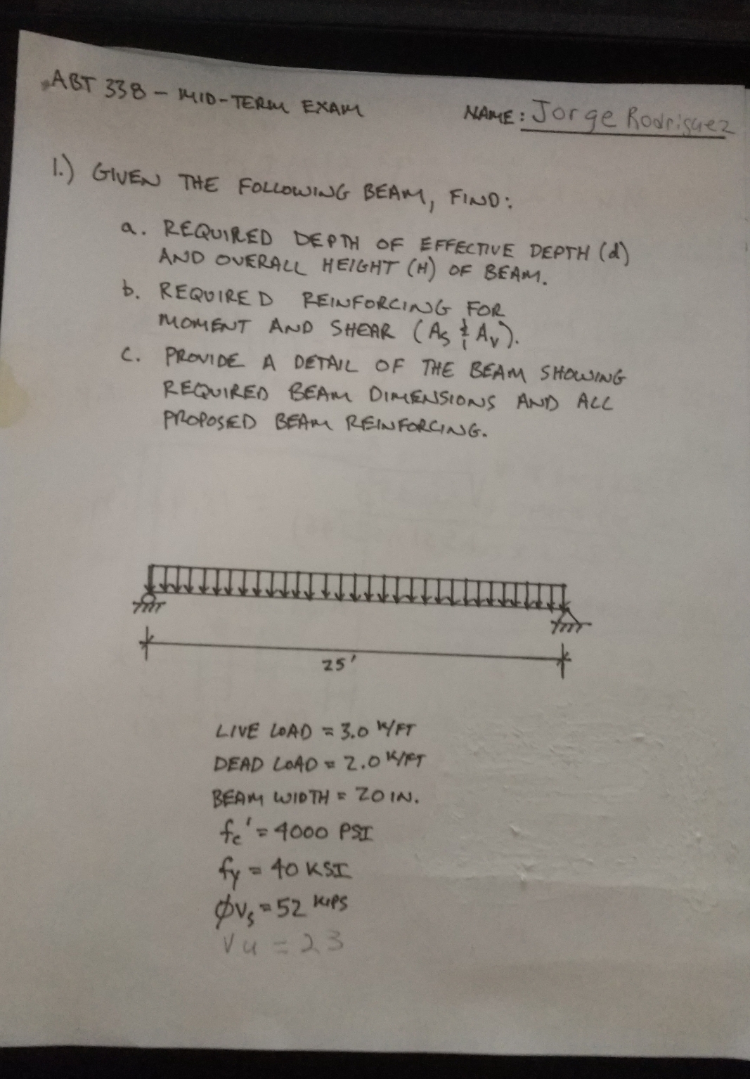 ABT 338 - MID-TERM EXAM NAME : Jorge Rodriguez 1.