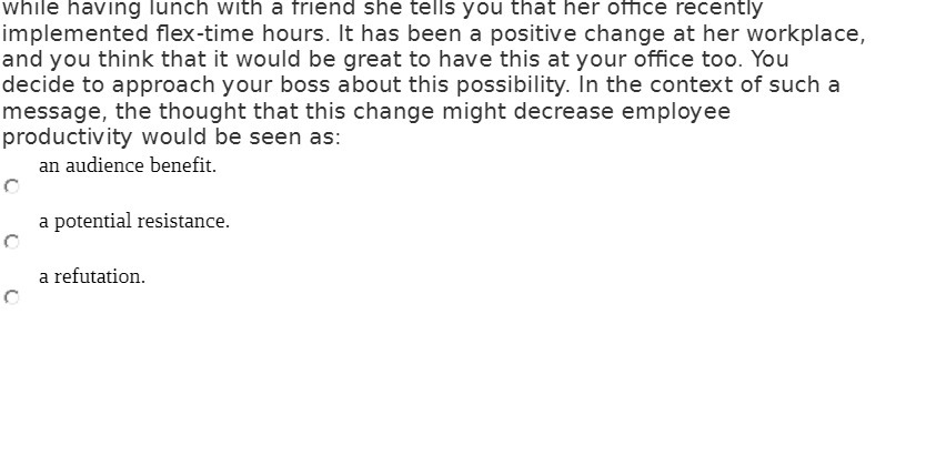 while haying lunch with a friend she tells you