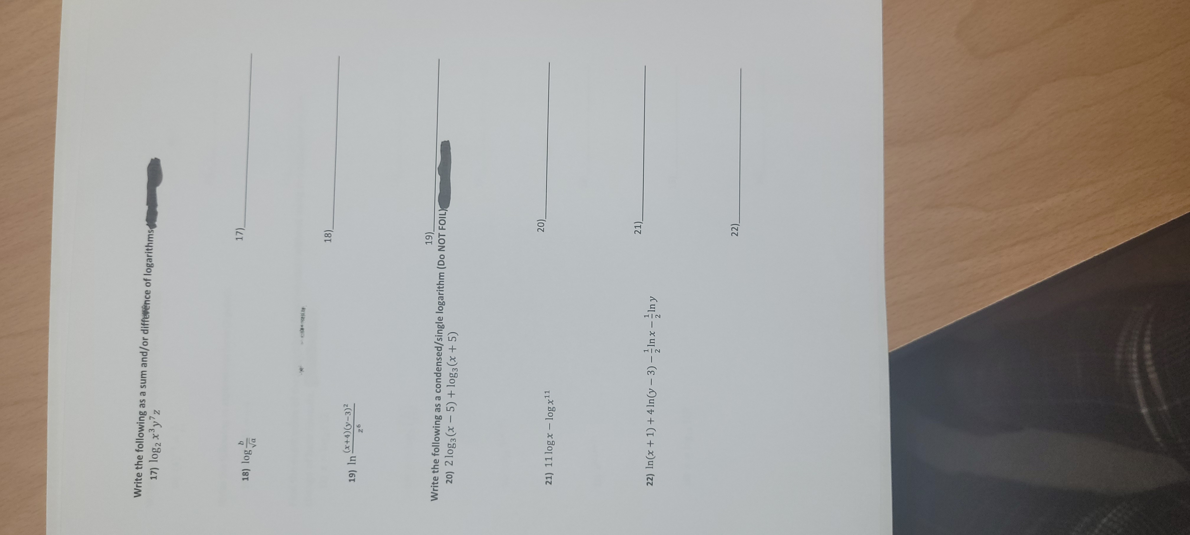 d Write the following as a sum and/or difference