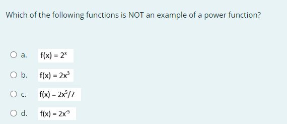 ? Which of the following functions is NOT an