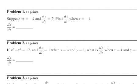 Problem I. (1 point Suppose my= 4and 2. Find when